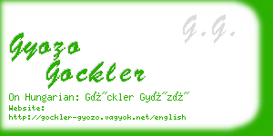 gyozo gockler business card